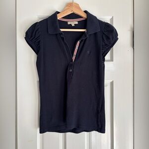 Burberry Navy Blue Polo  -XS